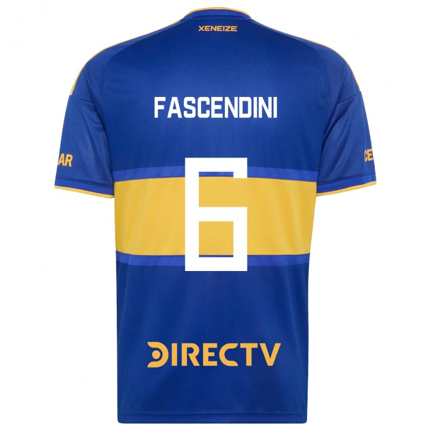 Danxen Bambino Maglia Valentin Fascendini #6 Blu Reale Giallo Kit Gara Home 2026/27 Maglietta