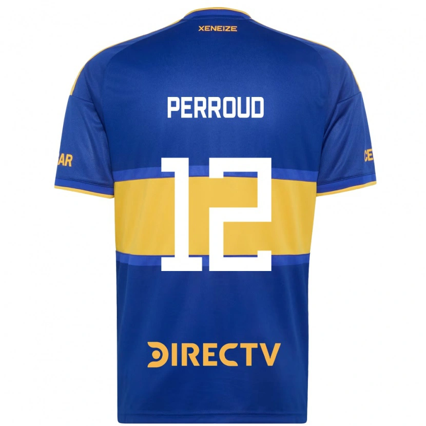 Danxen Bambino Maglia Valentín Perroud #12 Blu Reale Giallo Kit Gara Home 2026/27 Maglietta
