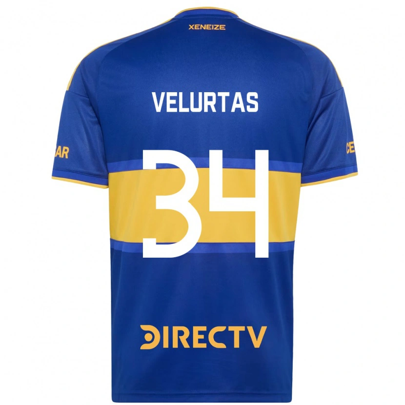 Danxen Bambino Maglia Pedro Velurtas #34 Blu Reale Giallo Kit Gara Home 2026/27 Maglietta