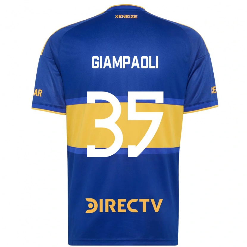 Danxen Bambino Maglia Renzo Giampaoli #35 Blu Reale Giallo Kit Gara Home 2026/27 Maglietta