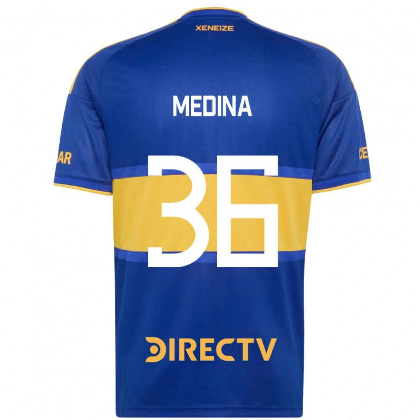 Danxen Bambino Maglia Cristian Medina #36 Blu Reale Giallo Kit Gara Home 2026/27 Maglietta