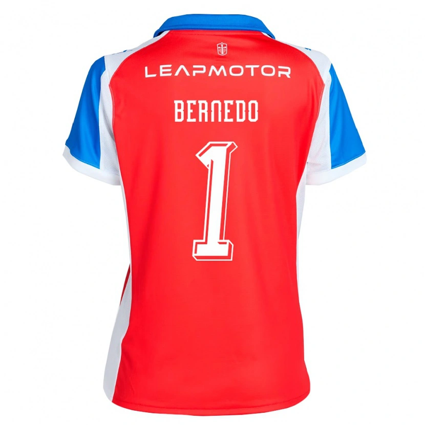 Danxen Bambino Maglia Vicente Bernedo #1 Rosso Blu Kit Gara Away 2026/27 Maglietta