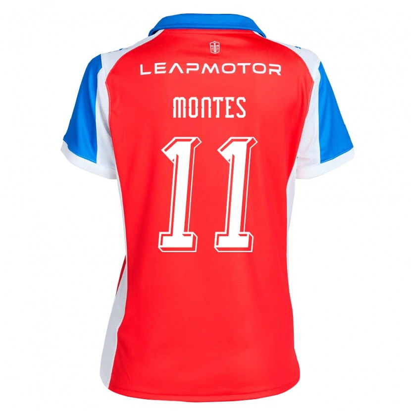 Danxen Bambino Maglia Clemente Montes #11 Rosso Blu Kit Gara Away 2026/27 Maglietta
