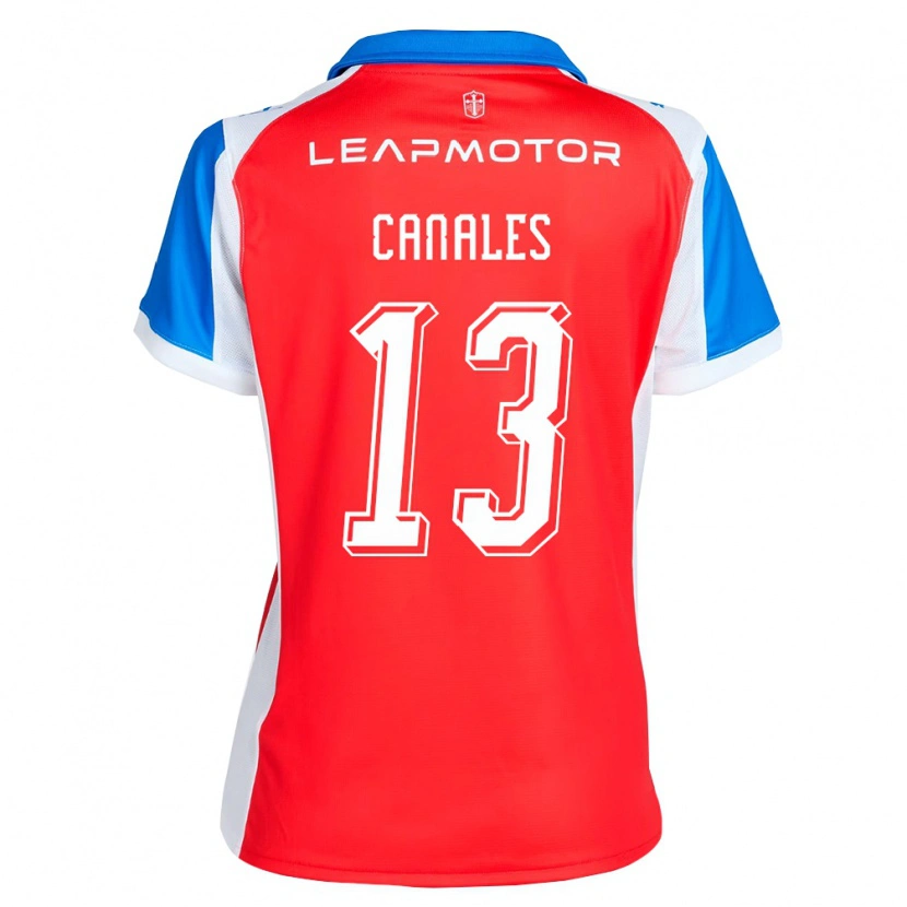 Danxen Bambino Maglia Alfred Canales #13 Rosso Blu Kit Gara Away 2026/27 Maglietta