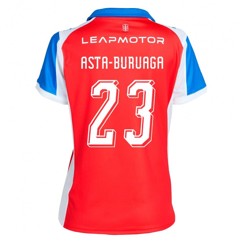 Danxen Bambino Maglia Tomás Asta-Buruaga #23 Rosso Blu Kit Gara Away 2026/27 Maglietta