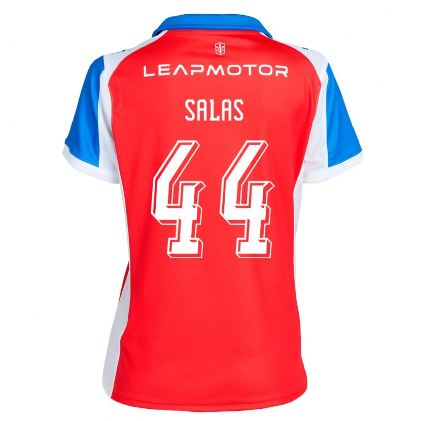 Danxen Bambino Maglia José Salas #44 Rosso Blu Kit Gara Away 2026/27 Maglietta