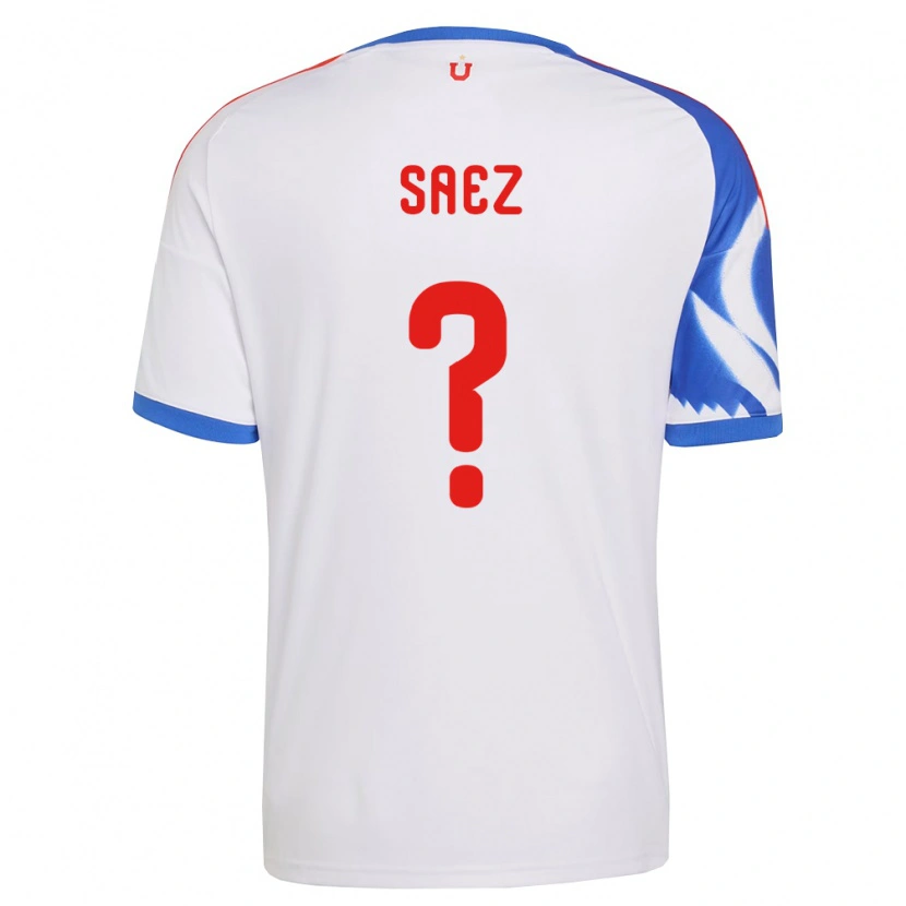 Danxen Bambino Maglia Ignacio Sáez #0 Bianco Blu Navy Kit Gara Away 2026/27 Maglietta