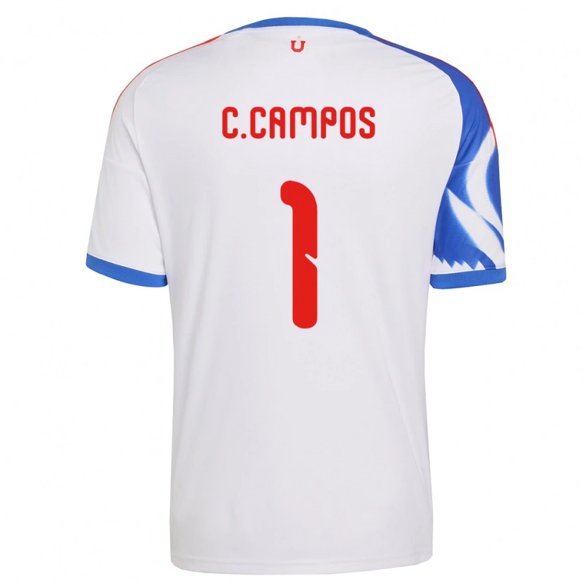 Danxen Bambino Maglia Cristóbal Campos #1 Bianco Blu Navy Kit Gara Away 2026/27 Maglietta
