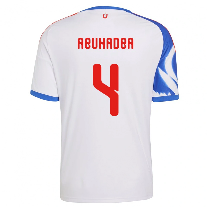 Danxen Bambino Maglia Zacarías Abuhadba #4 Bianco Blu Navy Kit Gara Away 2026/27 Maglietta
