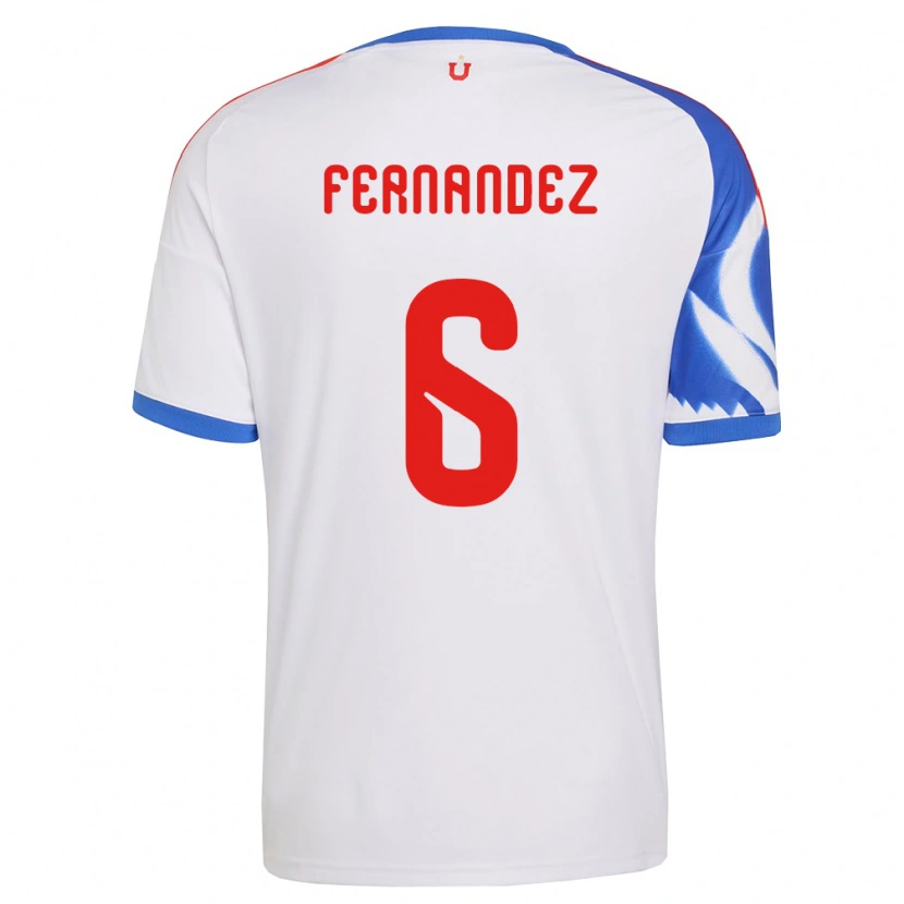 Danxen Bambino Maglia Nicolás Fernández #6 Bianco Blu Navy Kit Gara Away 2026/27 Maglietta