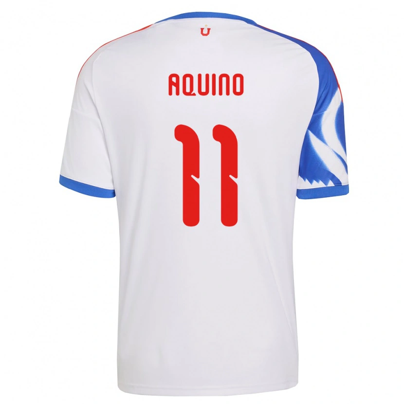 Danxen Bambino Maglia Yisel Aquino #11 Bianco Blu Navy Kit Gara Away 2026/27 Maglietta