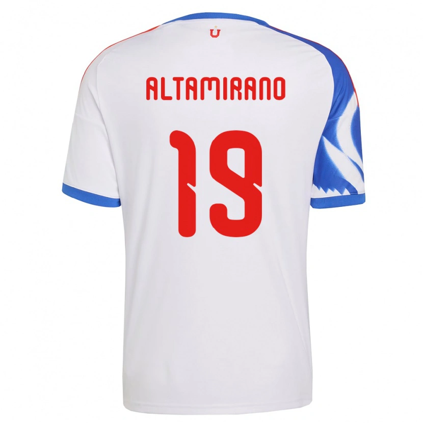 Danxen Bambino Maglia Javier Altamirano #19 Bianco Blu Navy Kit Gara Away 2026/27 Maglietta