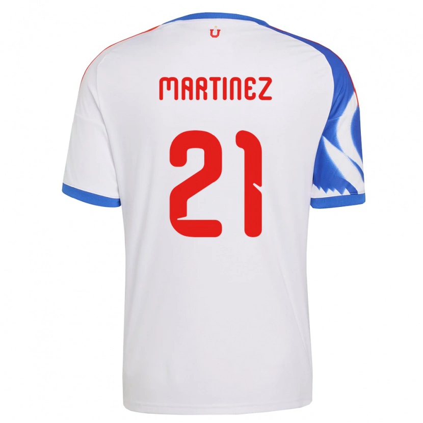 Danxen Bambino Maglia Maria Martínez #21 Bianco Blu Navy Kit Gara Away 2026/27 Maglietta