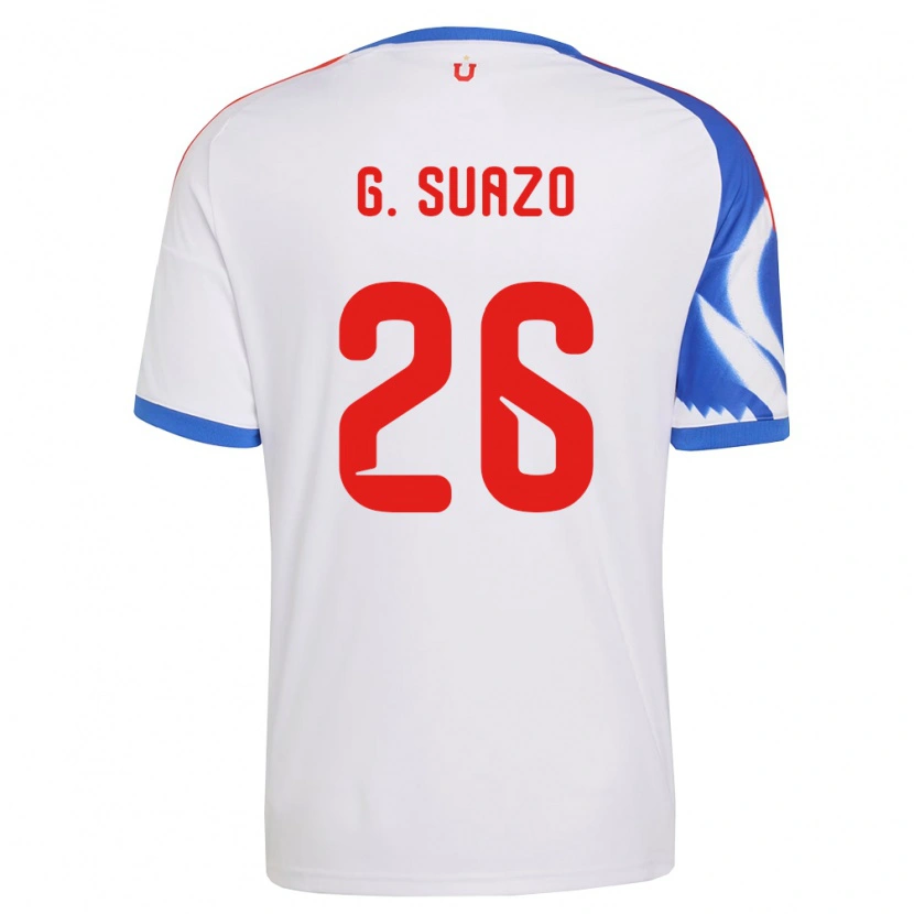 Danxen Bambino Maglia Grettel Suazo #26 Bianco Blu Navy Kit Gara Away 2026/27 Maglietta