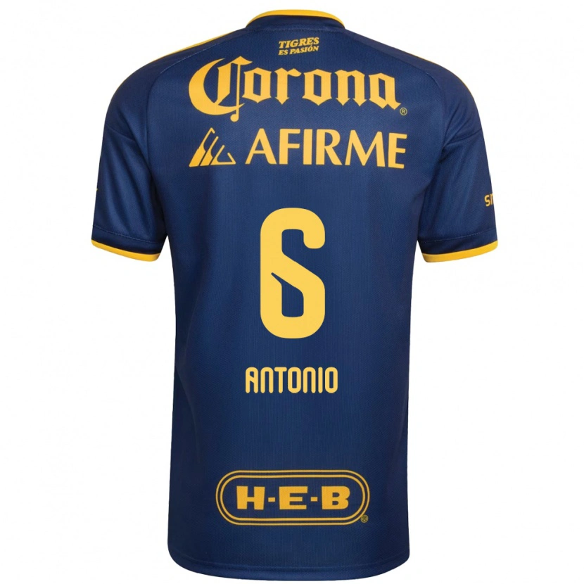 Danxen Bambino Maglia Nancy Antonio #6 Blu Reale Giallo Kit Gara Away 2026/27 Maglietta