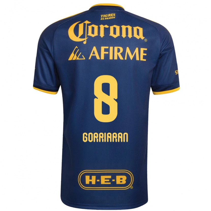 Danxen Bambino Maglia Fernando Gorriarán #8 Blu Reale Giallo Kit Gara Away 2026/27 Maglietta
