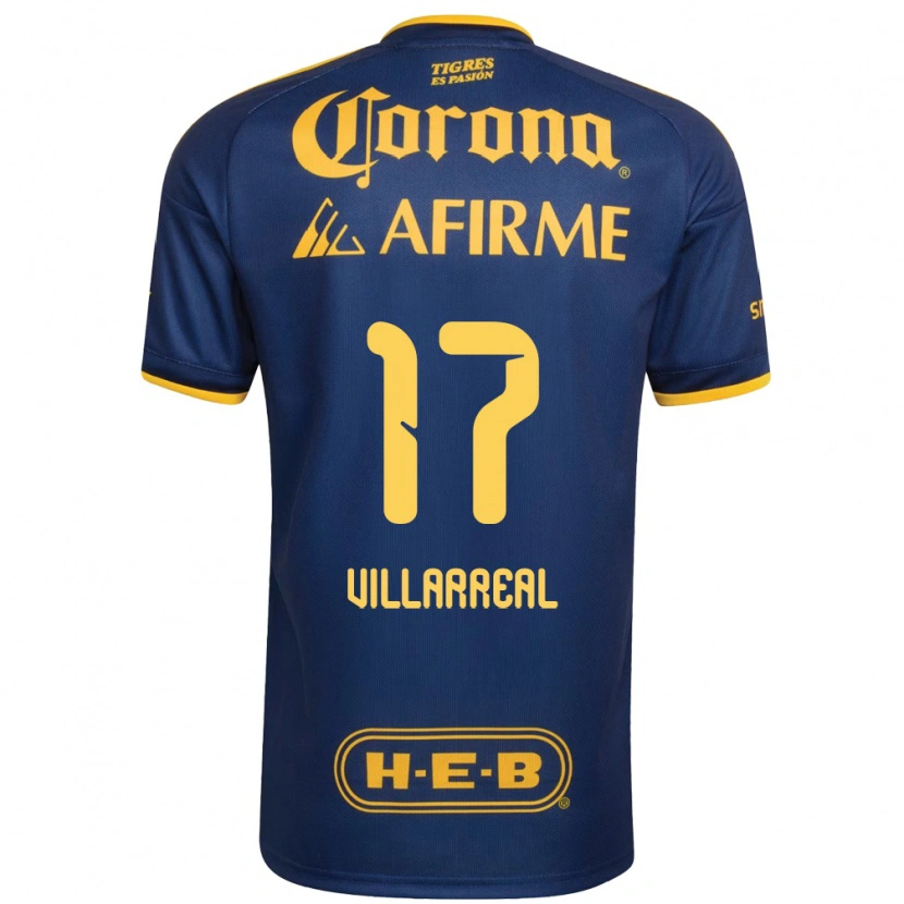 Danxen Bambino Maglia Natalia Villarreal #17 Blu Reale Giallo Kit Gara Away 2026/27 Maglietta