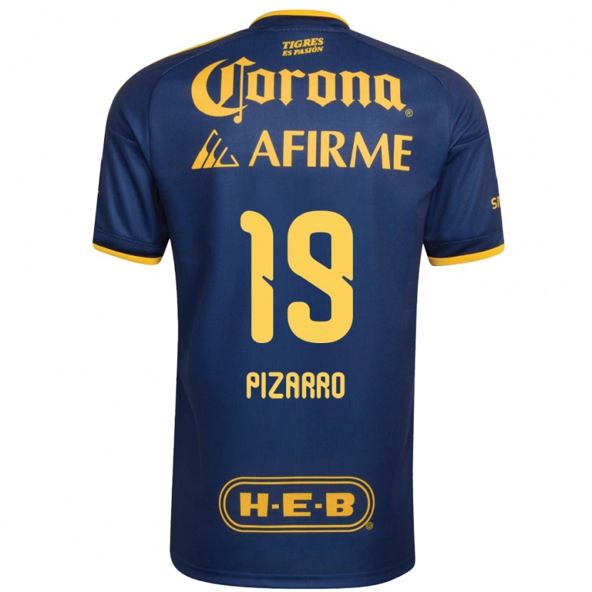 Danxen Bambino Maglia Guido Pizarro #19 Blu Reale Giallo Kit Gara Away 2026/27 Maglietta