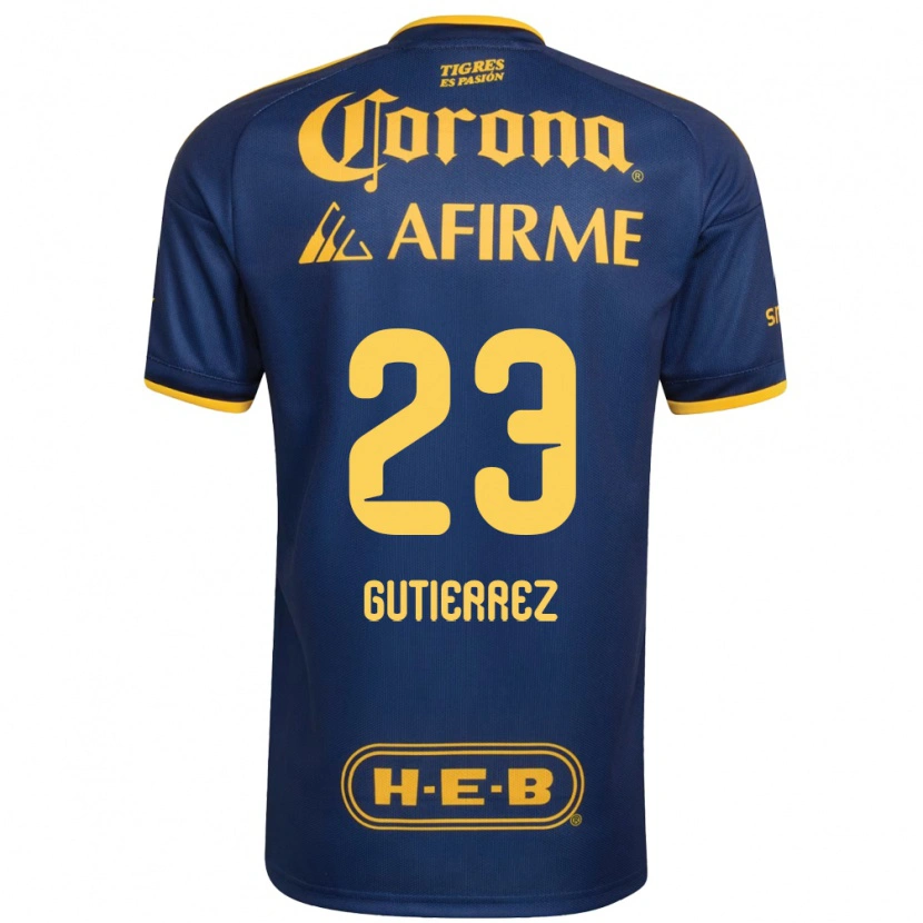 Danxen Bambino Maglia Jana Gutierrez #23 Blu Reale Giallo Kit Gara Away 2026/27 Maglietta