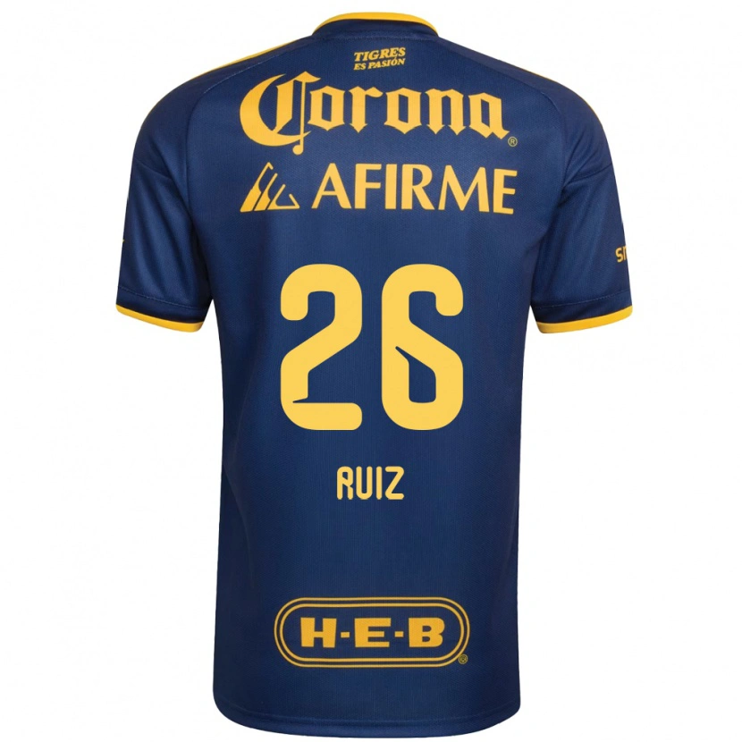 Danxen Bambino Maglia Michel Ruiz #26 Blu Reale Giallo Kit Gara Away 2026/27 Maglietta
