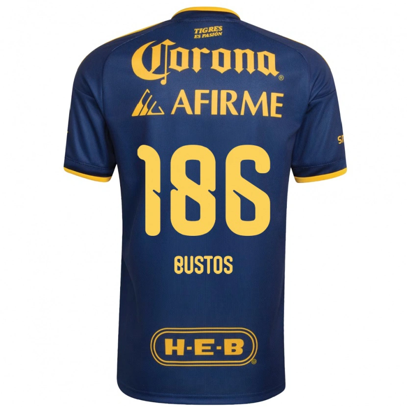 Danxen Bambino Maglia Maximiliano Bustos #186 Blu Reale Giallo Kit Gara Away 2026/27 Maglietta