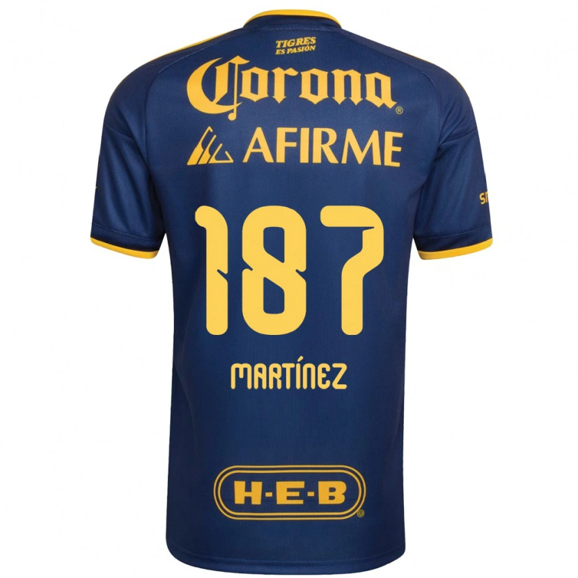 Danxen Bambino Maglia Emilio Martínez #187 Blu Reale Giallo Kit Gara Away 2026/27 Maglietta