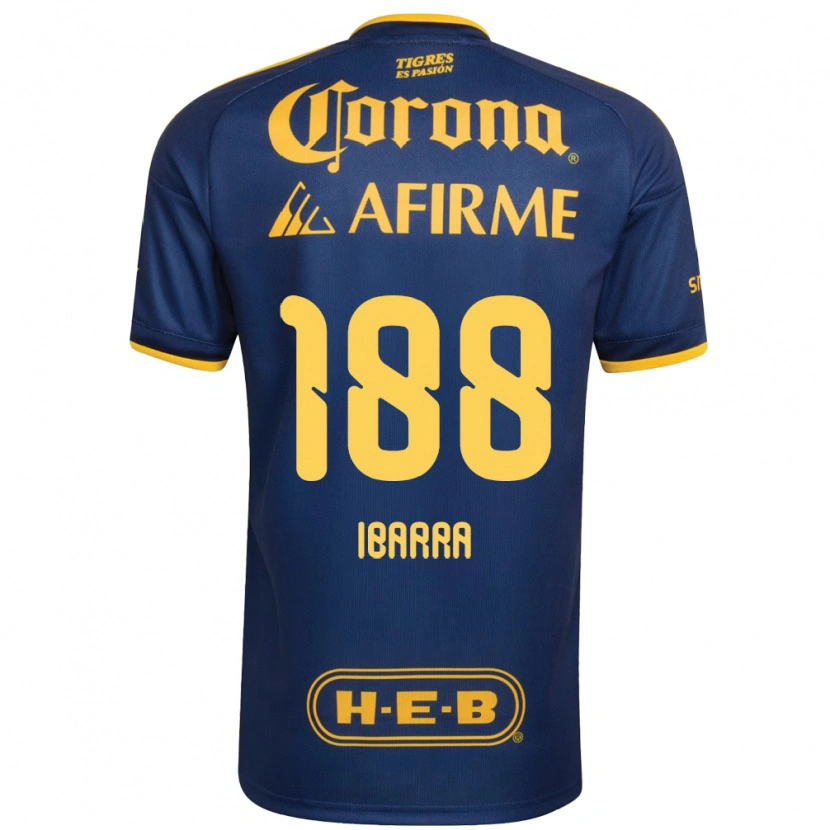 Danxen Bambino Maglia Juan Ibarra #188 Blu Reale Giallo Kit Gara Away 2026/27 Maglietta