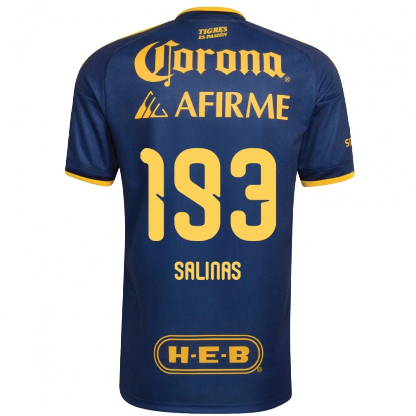 Danxen Bambino Maglia Marcelo Salinas #193 Blu Reale Giallo Kit Gara Away 2026/27 Maglietta