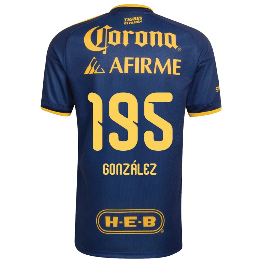Danxen Bambino Maglia Germán González #195 Blu Reale Giallo Kit Gara Away 2026/27 Maglietta