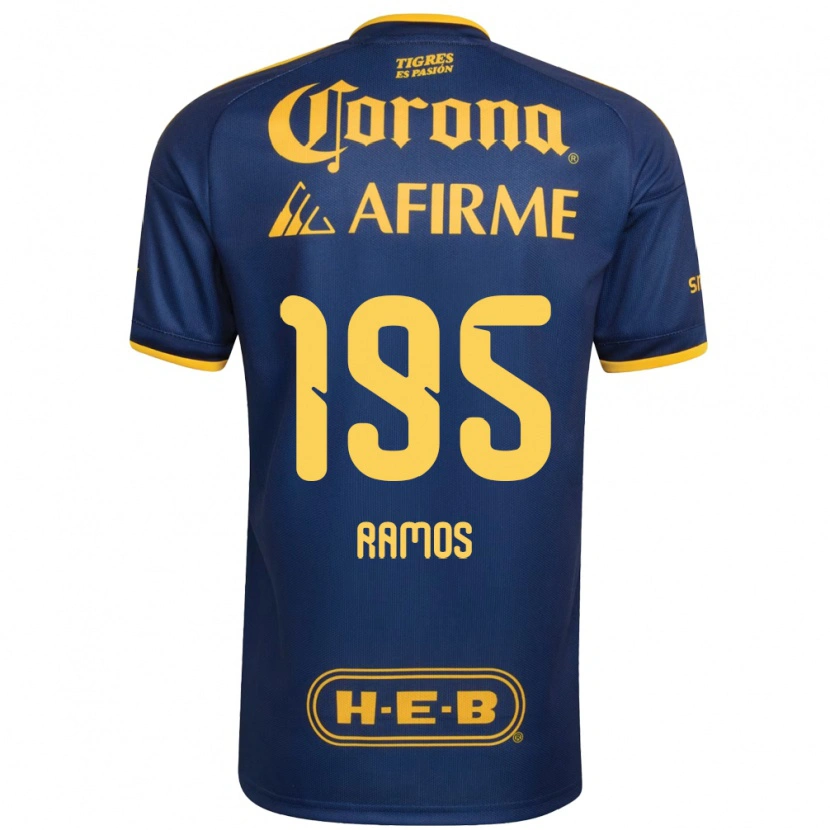 Danxen Bambino Maglia Rodrigo Ramos #195 Blu Reale Giallo Kit Gara Away 2026/27 Maglietta