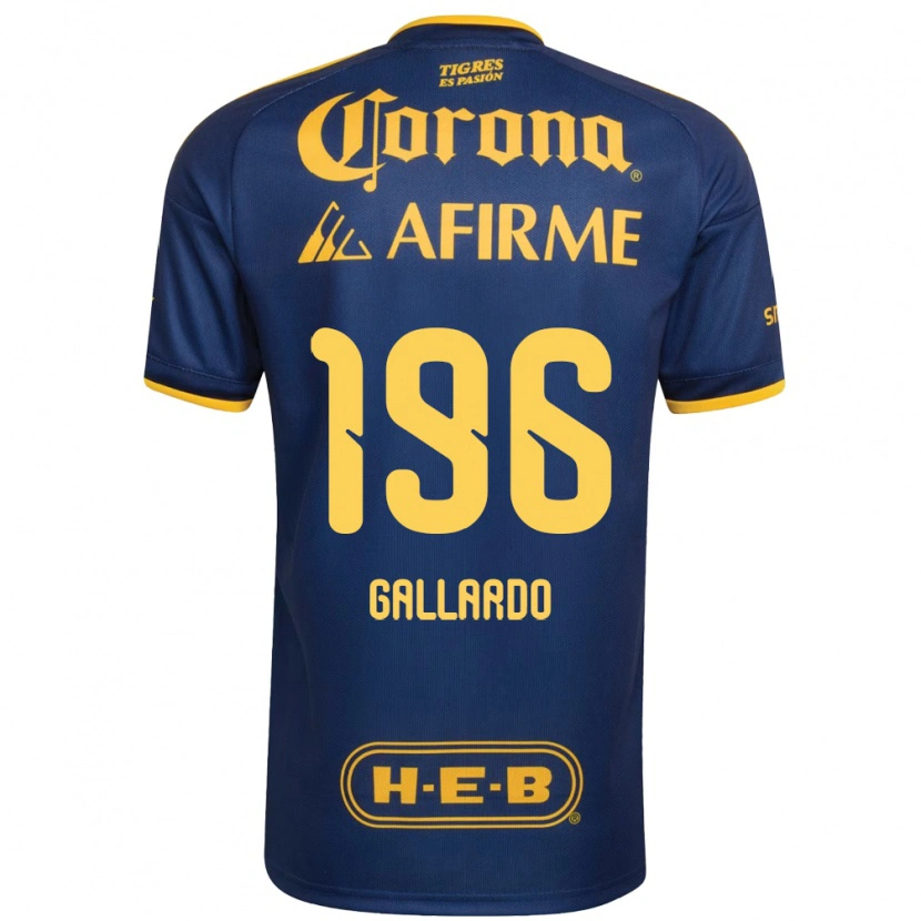 Danxen Bambino Maglia Gael Gallardo #196 Blu Reale Giallo Kit Gara Away 2026/27 Maglietta
