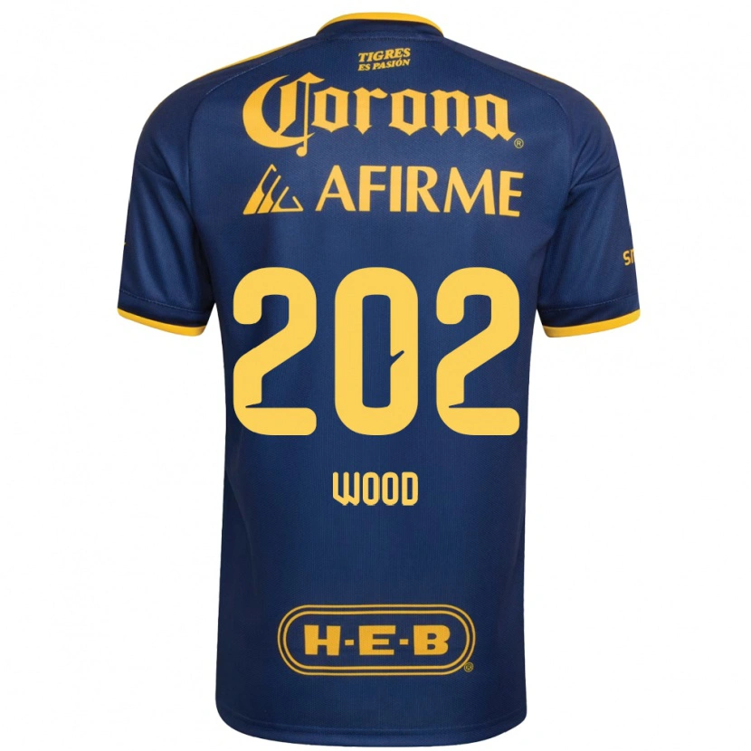 Danxen Bambino Maglia Yael Wood #202 Blu Reale Giallo Kit Gara Away 2026/27 Maglietta