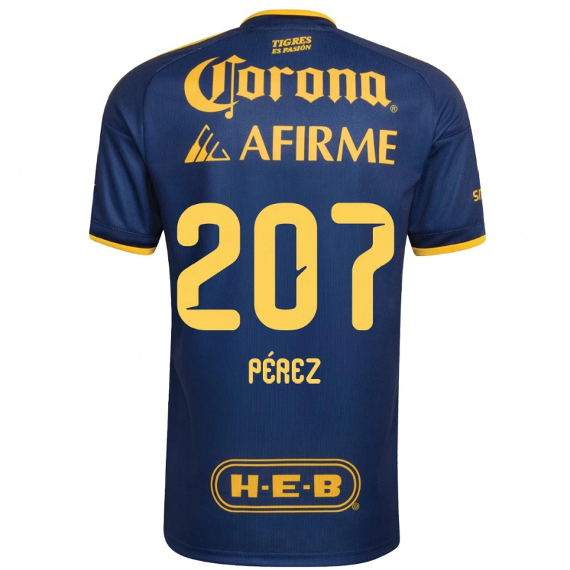 Danxen Bambino Maglia Samuel Pérez #207 Blu Reale Giallo Kit Gara Away 2026/27 Maglietta