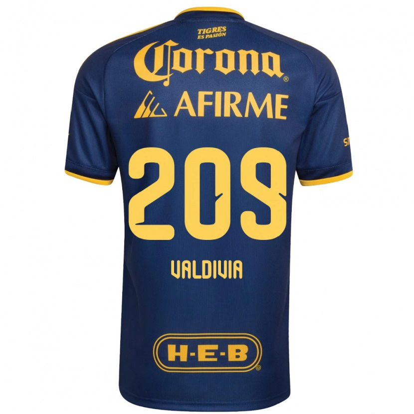 Danxen Bambino Maglia Karol Valdivia #209 Blu Reale Giallo Kit Gara Away 2026/27 Maglietta