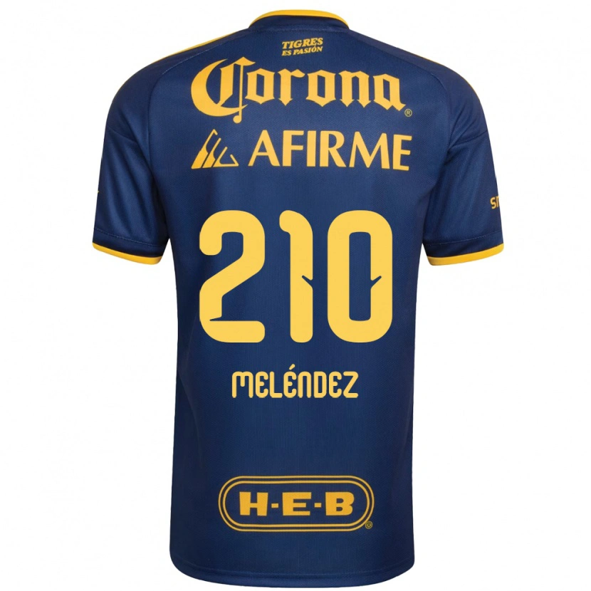 Danxen Bambino Maglia Marcelo Meléndez #210 Blu Reale Giallo Kit Gara Away 2026/27 Maglietta