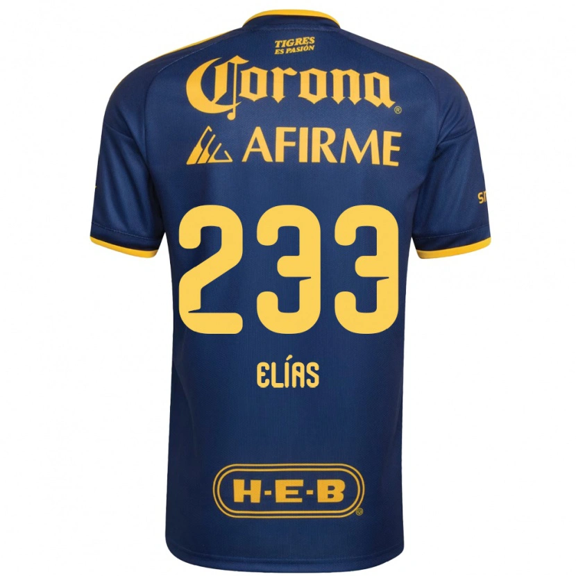 Danxen Bambino Maglia Bruno Elías #233 Blu Reale Giallo Kit Gara Away 2026/27 Maglietta