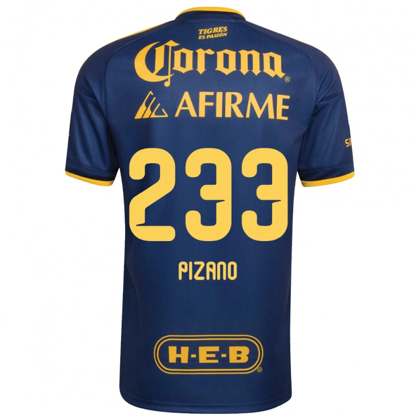 Danxen Bambino Maglia Juan Pizano #233 Blu Reale Giallo Kit Gara Away 2026/27 Maglietta