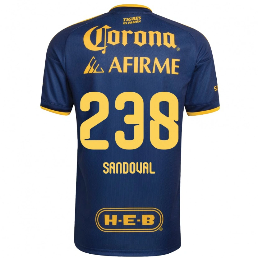 Danxen Bambino Maglia Miguel Sandoval #238 Blu Reale Giallo Kit Gara Away 2026/27 Maglietta
