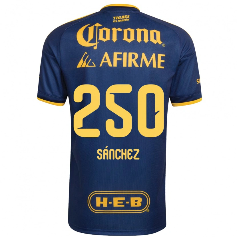 Danxen Bambino Maglia Fernando Sánchez #250 Blu Reale Giallo Kit Gara Away 2026/27 Maglietta