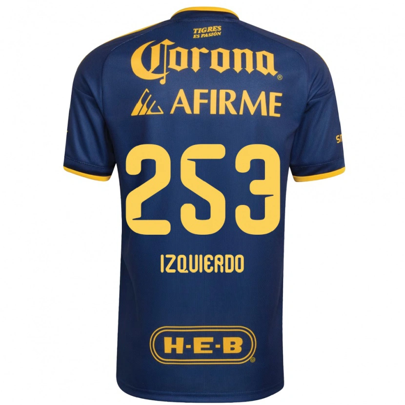 Danxen Bambino Maglia Diego Izquierdo #253 Blu Reale Giallo Kit Gara Away 2026/27 Maglietta