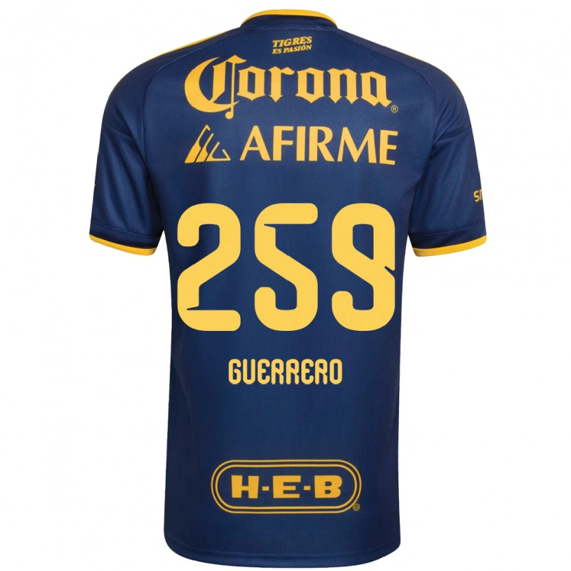 Danxen Bambino Maglia Erick Guerrero #259 Blu Reale Giallo Kit Gara Away 2026/27 Maglietta