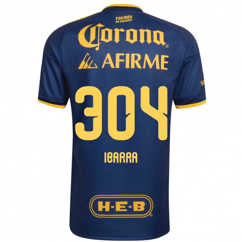 Danxen Bambino Maglia Luis Ibarra #304 Blu Reale Giallo Kit Gara Away 2026/27 Maglietta