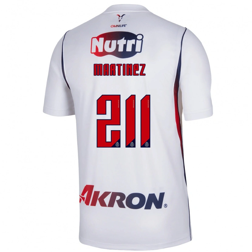Danxen Bambino Maglia Diego Martínez #211 Bianco Rosso Blu Navy Kit Gara Away 2026/27 Maglietta