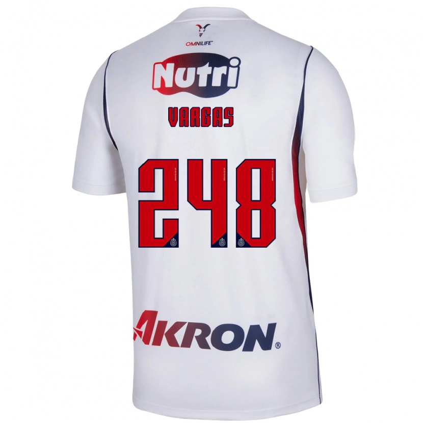 Danxen Bambino Maglia Uziel Vargas #248 Bianco Rosso Blu Navy Kit Gara Away 2026/27 Maglietta