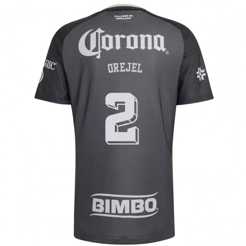Danxen Bambino Maglia Jocelyn Orejel #2 Grigio Bianco Nero Kit Gara Away 2026/27 Maglietta