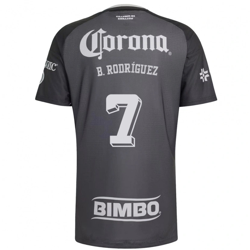 Danxen Bambino Maglia Brian Rodríguez #7 Grigio Bianco Nero Kit Gara Away 2026/27 Maglietta