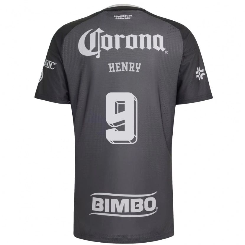 Danxen Bambino Maglia Henry Martin #9 Grigio Bianco Nero Kit Gara Away 2026/27 Maglietta