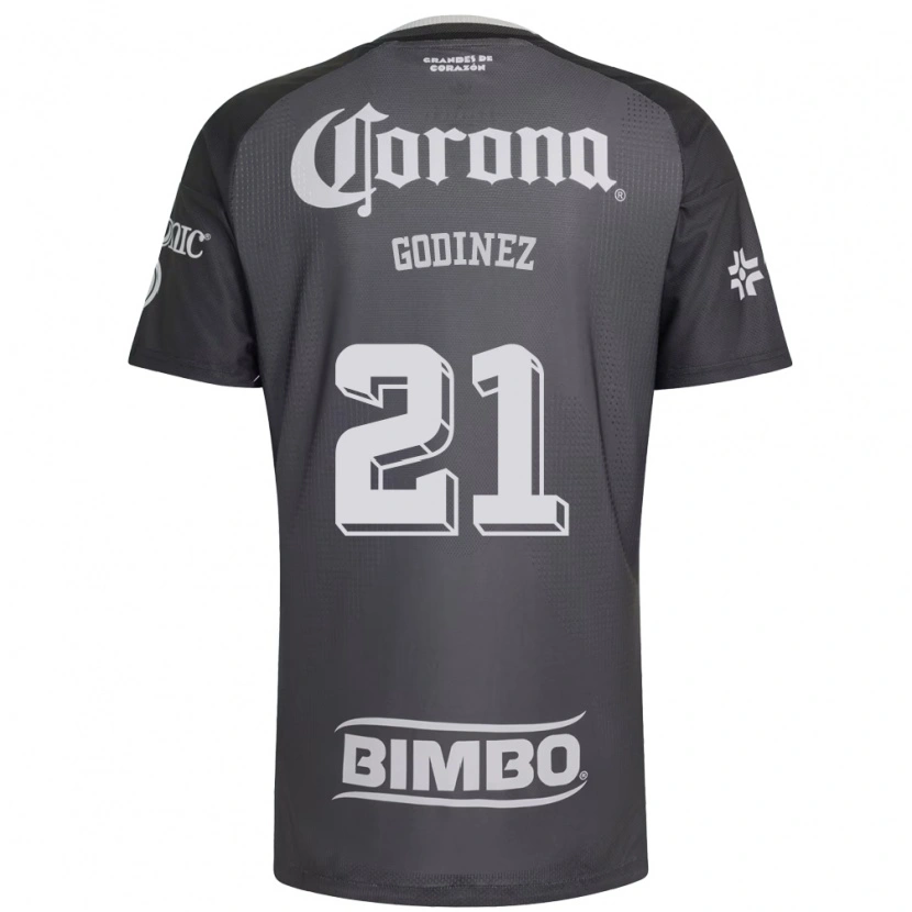 Danxen Bambino Maglia Alexandra Godinez #21 Grigio Bianco Nero Kit Gara Away 2026/27 Maglietta