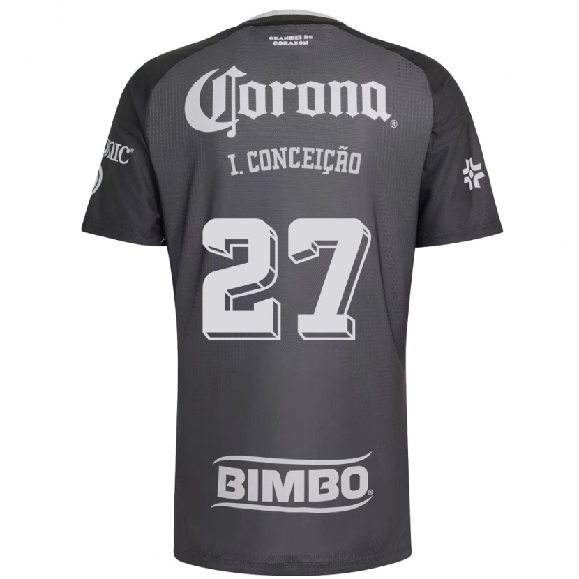Danxen Bambino Maglia Ícaro Da Conceição #27 Grigio Bianco Nero Kit Gara Away 2026/27 Maglietta