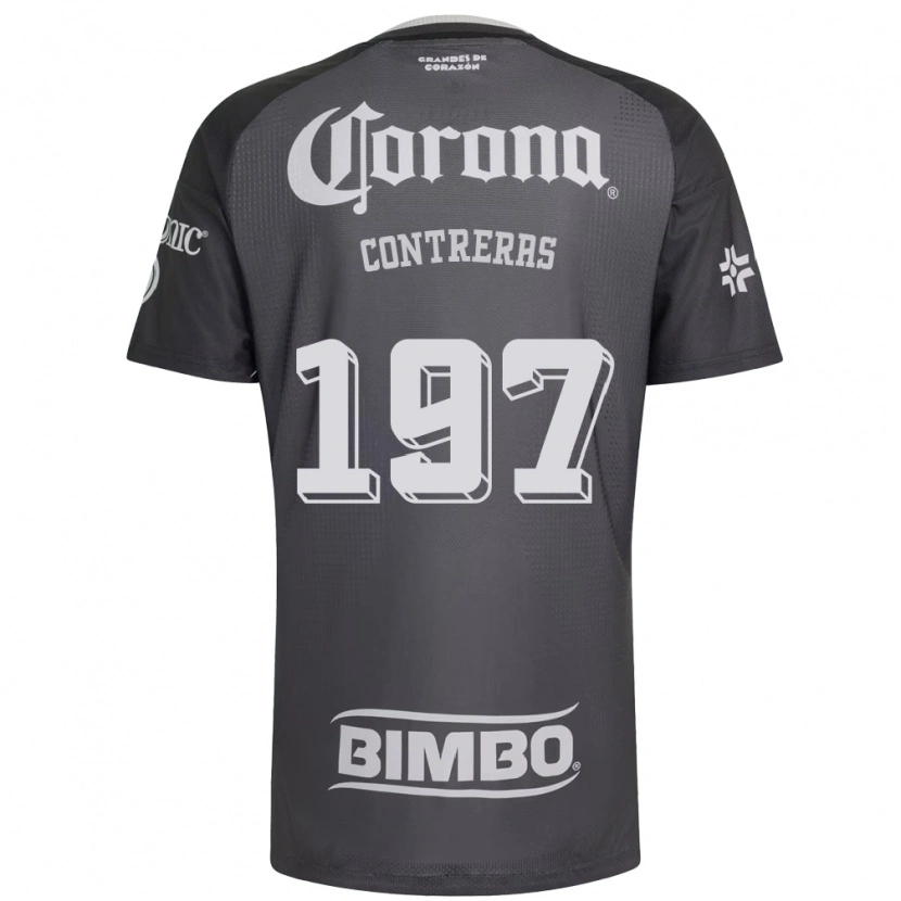 Danxen Bambino Maglia Ángel Contreras #197 Grigio Bianco Nero Kit Gara Away 2026/27 Maglietta